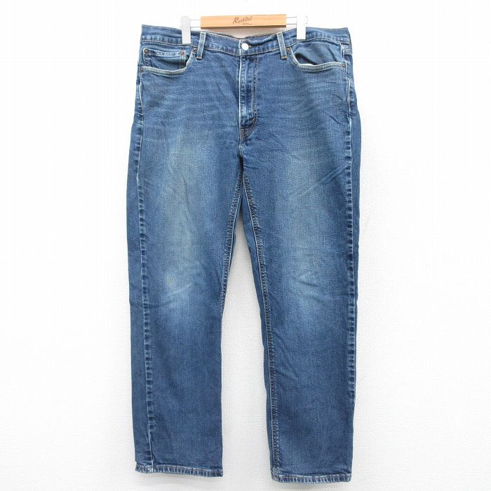 W38★古着 リーバイス Levis 541 ジーンズ メンズ ヒゲ 紺 ネイビー デニム 25apr11 中古 ボトムス ジーパン Gパン ロング パンツ