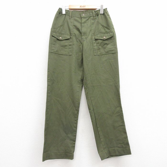 W32★古着 ボーイスカウト ブッシュ パンツ メンズ 緑 グリーン 25apr11 中古 ボトムス ロング