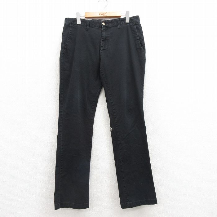 【50%OFF】W32★古着 ボルコム VOLCOM パンツ メンズ 黒 ブラック 25apr11 中古 ボトムス ロング