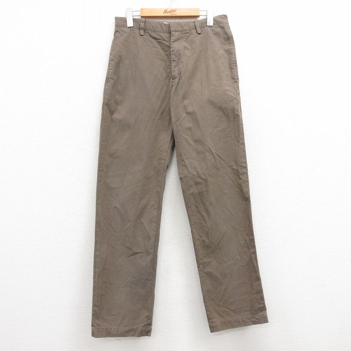 W30★古着 バナナリパブリック BANANA REPUBLIC ブランド チノ パンツ チノパン メンズ コットン 茶系 ブラウン 25apr11 中古 ボトムス ロング
