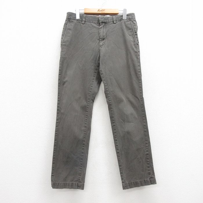 W32★古着 バナナリパブリック BANANA REPUBLIC ブランド チノ パンツ チノパン メンズ 00年代 00s コットン グレー 25apr12 中古 ボトムス ロング
