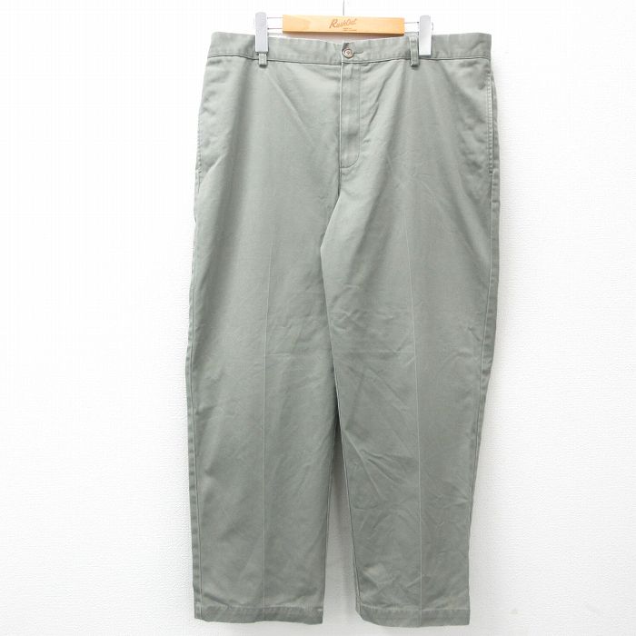 W38★古着 エルエルビーン LLBEAN チノ パンツ チノパン メンズ 00年代 00s コットン 緑系 グリーン 【spe】 25apr12 中古 ボトムス ロング
