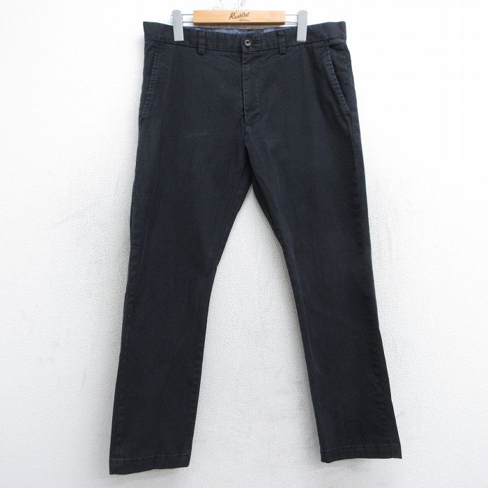 W35★古着 バナナリパブリック BANANA REPUBLIC ブランド チノ パンツ チノパン メンズ 黒 ブラック 25apr12 中古 ボトムス ロング