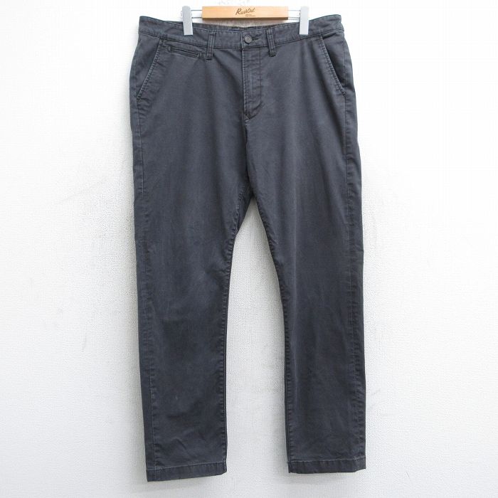 W37★古着 ラッキーブランド Lucky Brand チノ パンツ チノパン メンズ 濃グレー 25apr12 中古 ボトムス ロング