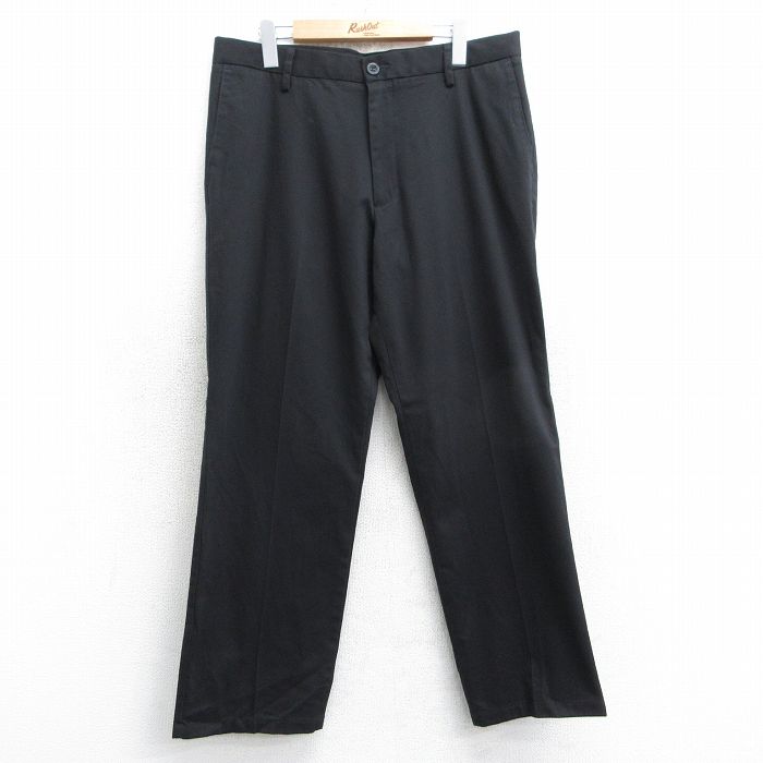 W34★古着 ドッカーズ パンツ メンズ 黒 ブラック 25apr12 中古 ボトムス ロング
