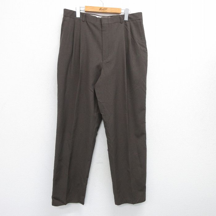 W35★古着 リーバイス Levis スラックス パンツ メンズ 80年代 80s USA製 タロン 茶 ブラウン 【spe】 25apr12 中古 ボトムス ロング