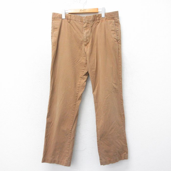 W37★古着 バナナリパブリック BANANA REPUBLIC チノ パンツ チノパン メンズ コットン 茶 ブラウン 25apr12 中古 ボトムス ロング