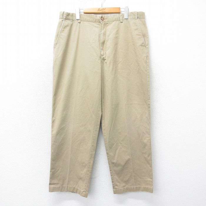 W39★古着 エルエルビーン LLBEAN チノ パンツ チノパン メンズ 00年代 00s コットン ベージュ カーキ 25apr12 中古 ボトムス ロング