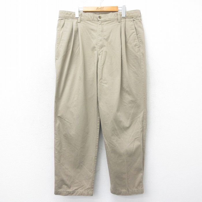 【50%OFF】W37★古着 ドッカーズ パンツ メンズ 00年代 00s コットン ベージュ カーキ 25apr12 中古 ボトムス ロング