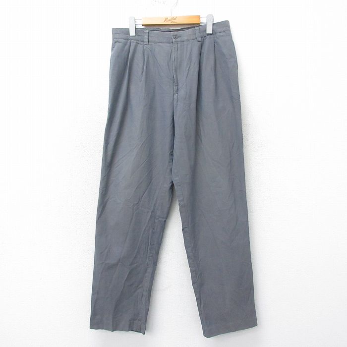 【50%OFF】W34★古着 ジェイクルー J.CREW パンツ メンズ コットン 薄紺 ネイビー 25apr12 中古 ボトムス ロング