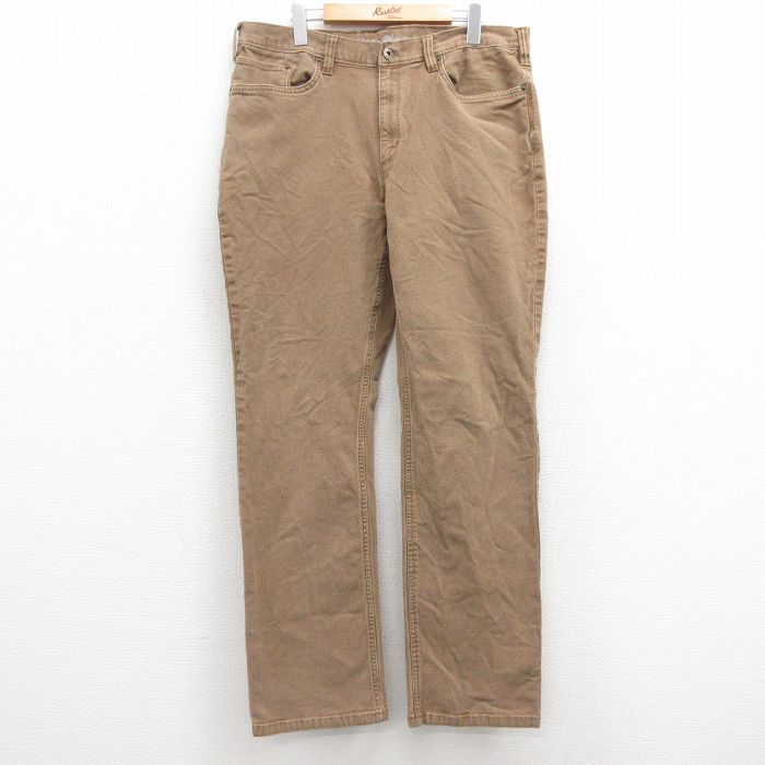 W36★古着 エディーバウアー パンツ メンズ 茶 ブラウン 25apr12 中古 ボトムス ロング