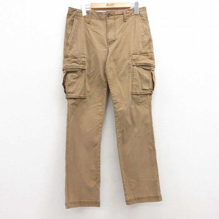 W30★古着 オールドネイビー カーゴ パンツ メンズ 茶 ブラウン 25apr12 中古 ボトムス ロング