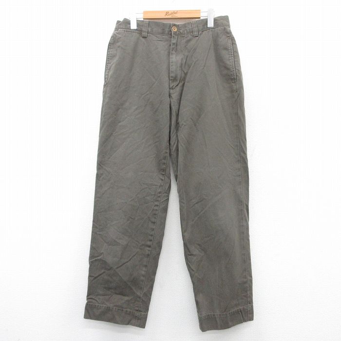 【50%OFF】W33★古着 バナナリパブリック BANANA REPUBLIC ブランド チノ パンツ チノパン メンズ コットン 茶 ブラウン 25apr12 中古 ボトムス ロング
