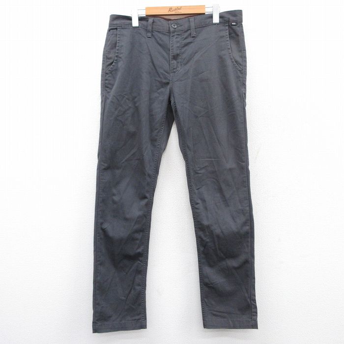 W36★古着 バンズ VANS チノ パンツ チノパン メンズ 濃グレー 25apr12 中古 ボトムス ロング