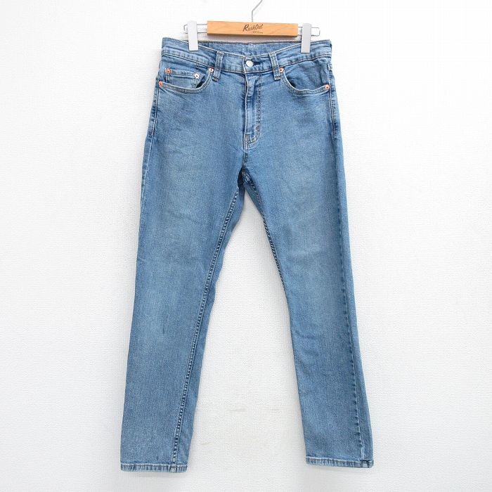W29★古着 リーバイス Levis 511 ジーンズ メンズ 薄紺 ネイビー デニム 25apr14 中古 ボトムス ジーパン Gパン ロング パンツ