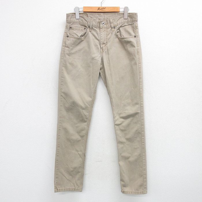 W31★古着 リーバイス Levis 511 パンツ メンズ コットン ベージュ カーキ 25apr14 中古 ボトムス ロング