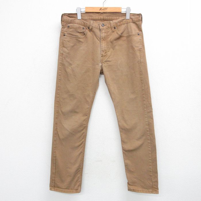 W34★古着 リーバイス Levis 505 パンツ メンズ ベージュ カーキ 25apr14 中古 ボトムス ロング