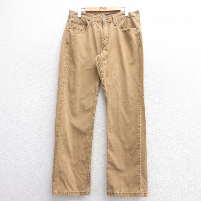 W32★古着 リーバイス Levis 514 パンツ メンズ コットン 茶系 ブラウン 25apr14 中古 ボトムス ロング