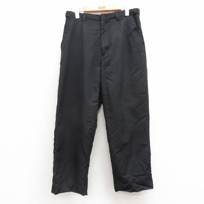 【50%OFF】W32★古着 ピューリタン スラックス パンツ メンズ 00年代 00s 黒 ブラック 25apr15 中古 ボトムス ロング