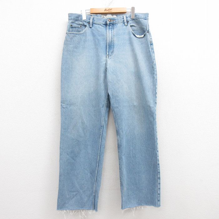 W36★古着 STEVE&BARRYS ジーンズ メンズ コットン 紺 ネイビー デニム 25apr15 中古 ボトムス ジーパン Gパン ロング パンツ