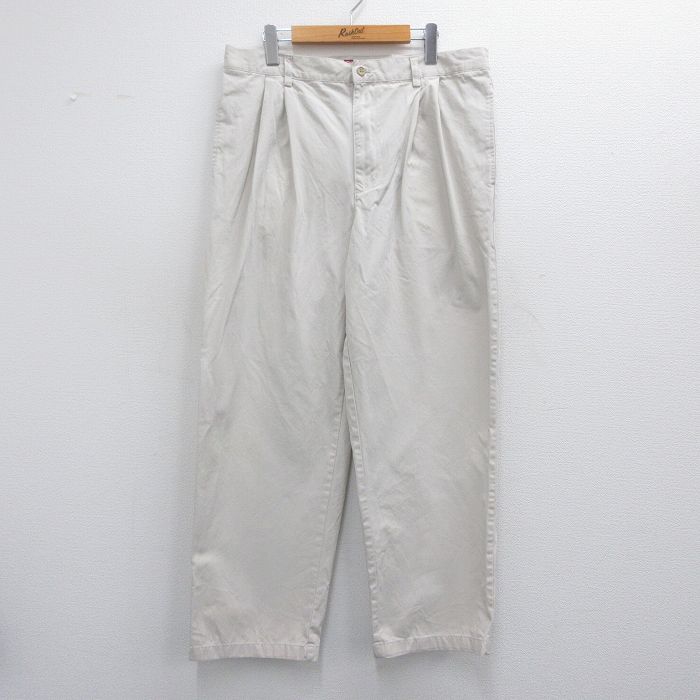 W34★古着 チャップス パンツ メンズ コットン 薄ベージュ カーキ 25apr15 中古 ボトムス ロング