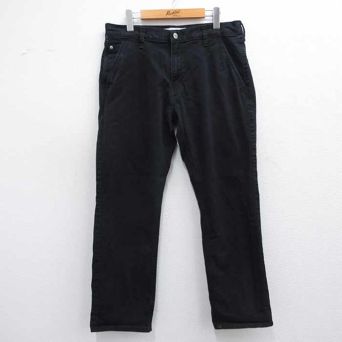 W34★古着 リーバイス Levis パンツ メンズ 黒 ブラック 25apr15 中古 ボトムス ロング