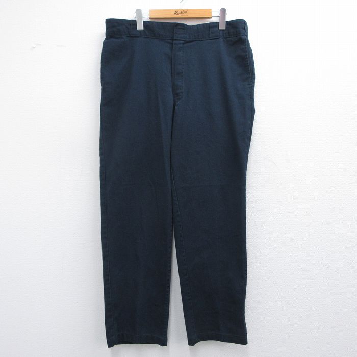 W36★古着 ディッキーズ Dickies ワーク パンツ メンズ 874 紺 ネイビー 25apr15 中古 ボトムス ロング