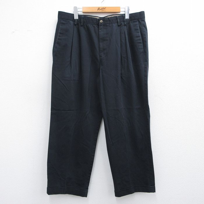 【50%OFF】W37★古着 ドッカーズ パンツ メンズ 00年代 00s コットン 黒 ブラック 25apr15 中古 ボトムス ロング