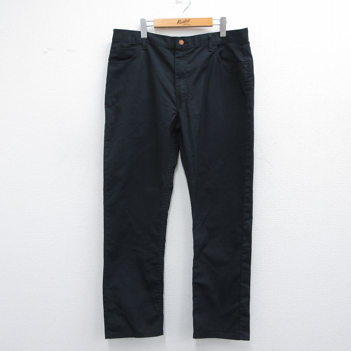 W38★古着 ディッキーズ Dickies パンツ メンズ 黒 ブラック 25apr15 中古 ボトムス ロング