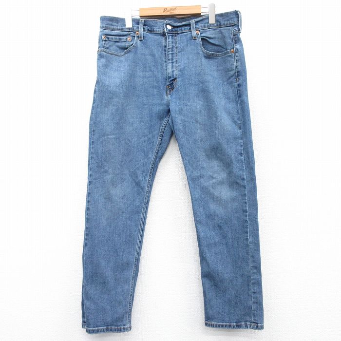 W35★古着 リーバイス Levis 502 ジーンズ メンズ 紺 ネイビー デニム 25apr15 中古 ボトムス ジーパン Gパン ロング パンツ