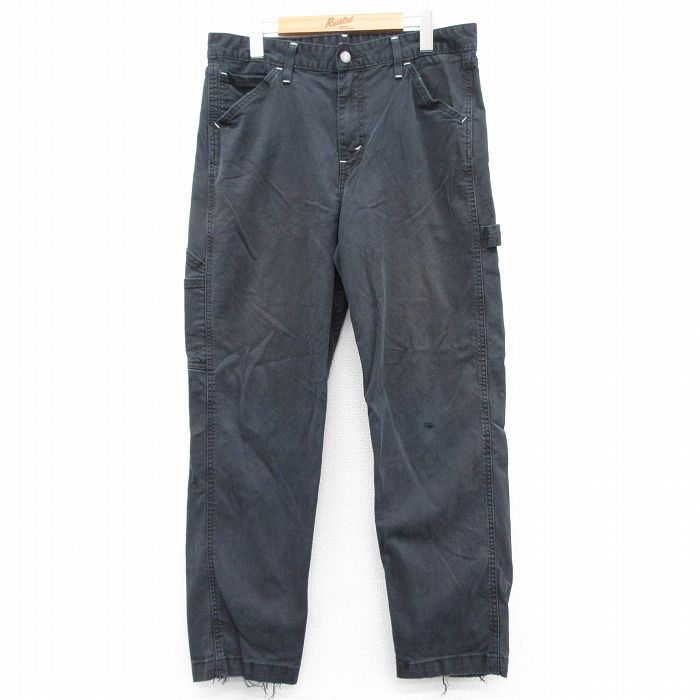 W33★古着 リーバイス Levis ペインター パンツ メンズ 黒 ブラック 25apr15 中古 ボトムス ロング
