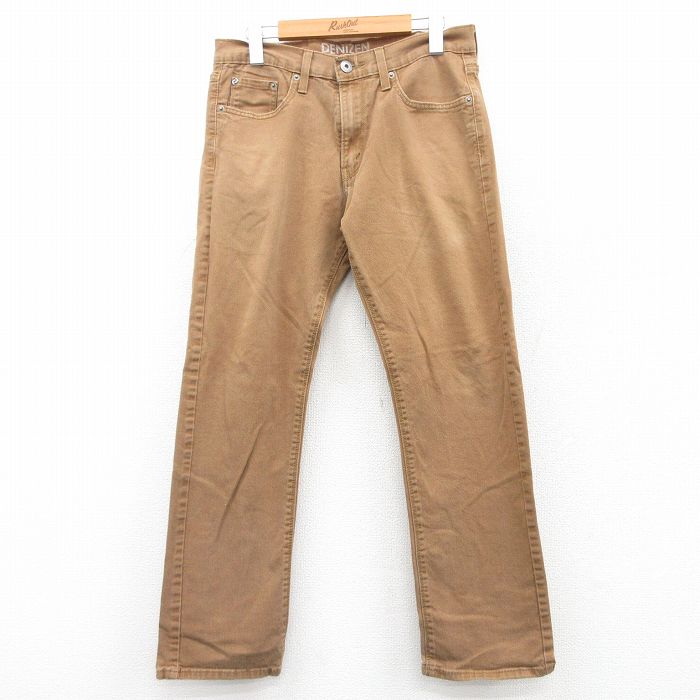 W31★古着 リーバイス Levis ジーンズ メンズ 濃ベージュ カーキ デニム 25apr15 中古 ボトムス ジーパン Gパン ロング パンツ