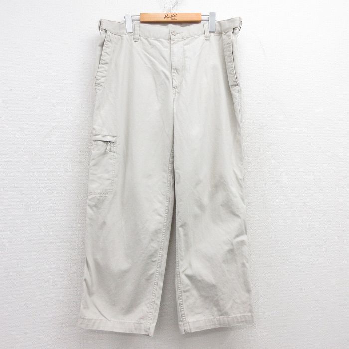 W37★古着 ドッカーズ パンツ メンズ ダック地 コットン ベージュ カーキ 25apr16 中古 ボトムス ロング