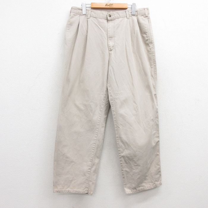 W34★古着 ドッカーズ チノ パンツ チノパン メンズ 90年代 90s コットン USA製 ベージュ カーキ 【spe】 25apr16 中古 ボトムス ロング
