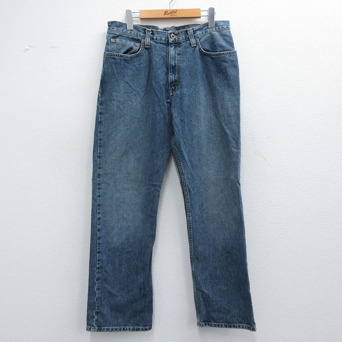 W31★古着 エディーバウアー ジーンズ メンズ 紺 ネイビー デニム 25apr17 中古 ボトムス ジーパン Gパン ロング パンツ