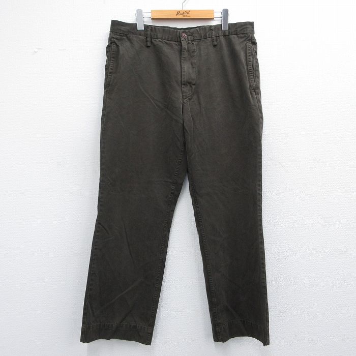 W37★古着 ドッカーズ パンツ メンズ コットン濃茶系 ブラウン 25apr18 中古 ボトムス ロング