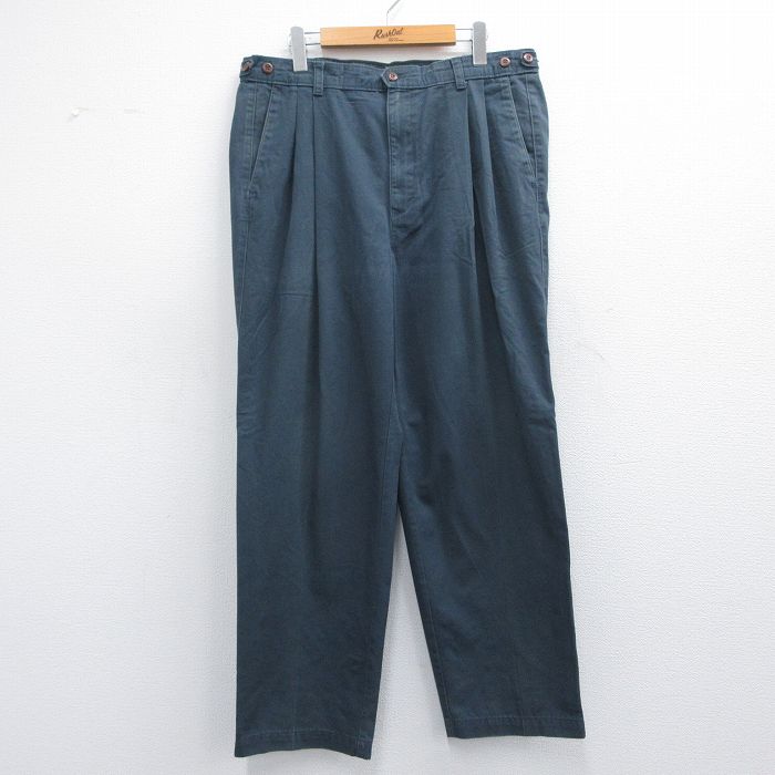 【50%OFF】W37★古着 ドッカーズ パンツ メンズ コットン 紺 ネイビー 25apr18 中古 ボトムス ロング