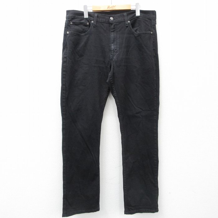 W37★古着 リーバイス Levis 514 ジーンズ メンズ 黒 ブラック 25apr18 中古 ボトムス ジーパン Gパン ロング パンツ