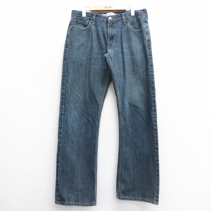 W35★古着 リーバイス Levis 514 ジーンズ メンズ コットン 紺 ネイビー デニム 25apr18 中古 ボトムス ジーパン Gパン ロング パンツ