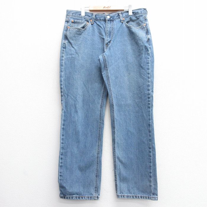 W38★古着 リーバイス Levis 514 ジーンズ メンズ コットン 紺 ネイビー デニム 25apr18 中古 ボトムス ジーパン Gパン ロング パンツ