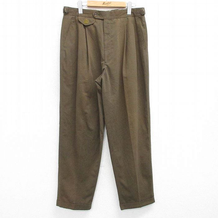 【20%OFF】W34★古着 パンツ メンズ 緑系 グリーン 25apr18 中古 ボトムス ロング