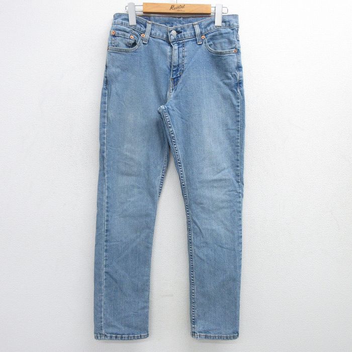 W31★古着 リーバイス Levis 511 ジーンズ メンズ 薄紺 ネイビー デニム 25apr19 中古 ボトムス ジーパン Gパン ロング パンツ