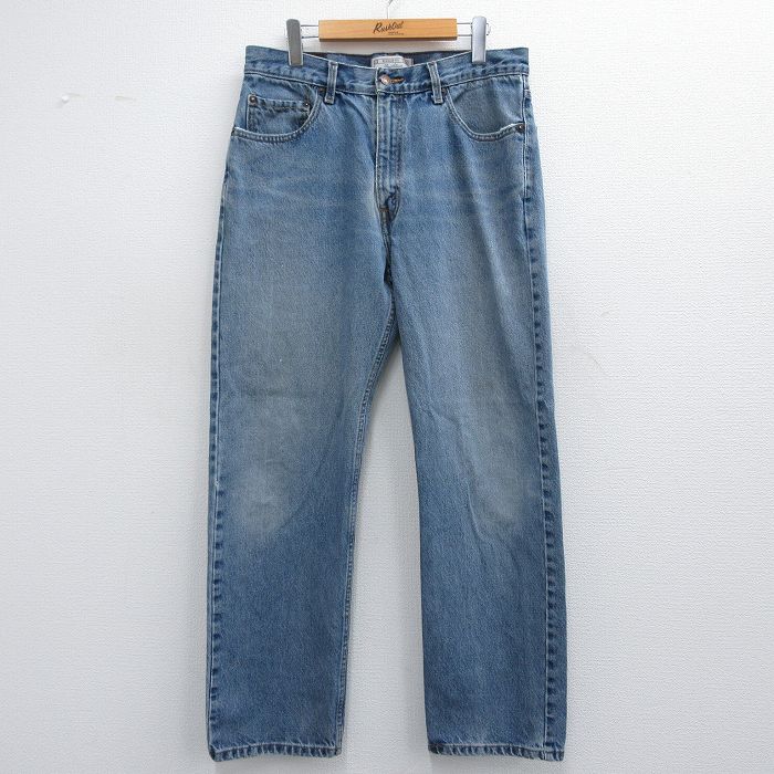 W35★古着 リーバイス Levis パンツ メンズ 薄紺 ネイビー デニム 25apr19 中古 ボトムス ロング