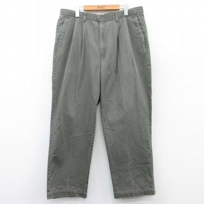 W38★古着 ドッカーズ パンツ メンズ 90年代 90s コットン USA製 グレー系 【spe】 25apr19 中古 ボトムス ロング