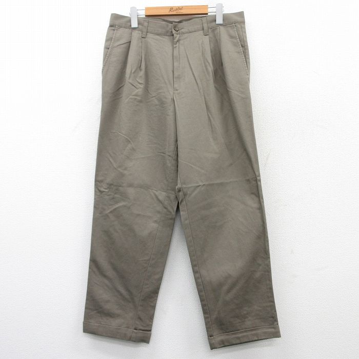 W34★古着 ドッカーズ パンツ メンズ 00年代 00s コットン ベージュ系 カーキ 25apr19 中古 ボトムス ロング