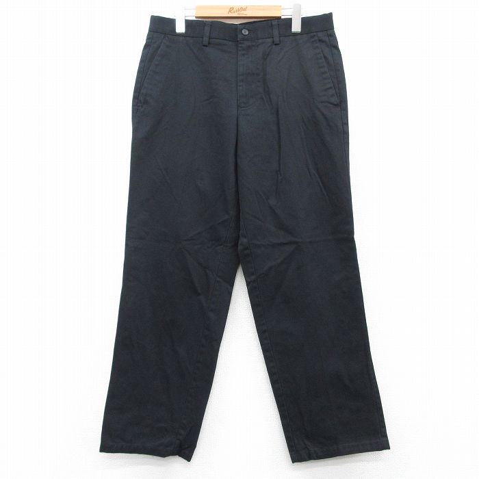 W33★古着 ドッカーズ パンツ メンズ 00年代 00s コットン 黒 ブラック 25apr19 中古 ボトムス ロング