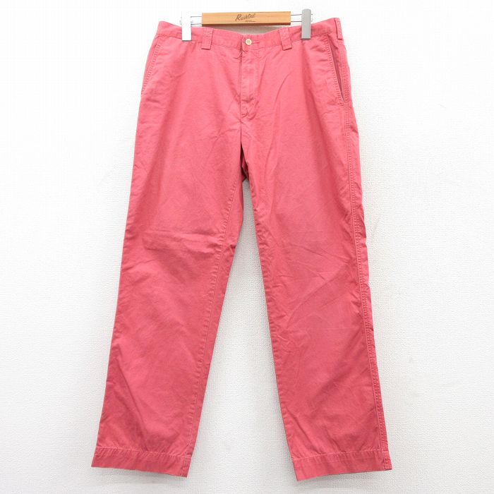 W34★古着 ラルフローレン Ralph Lauren ブランド パンツ メンズ 90年代 90s タロン ピンク 25apr19 中古 ボトムス ロング