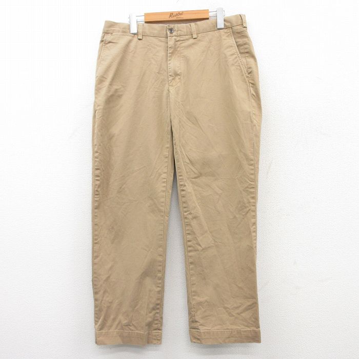 W34★古着 ラルフローレン Ralph Lauren ブランド チノ パンツ チノパン メンズ ベージュ カーキ 25apr19 中古 ボトムス ロング