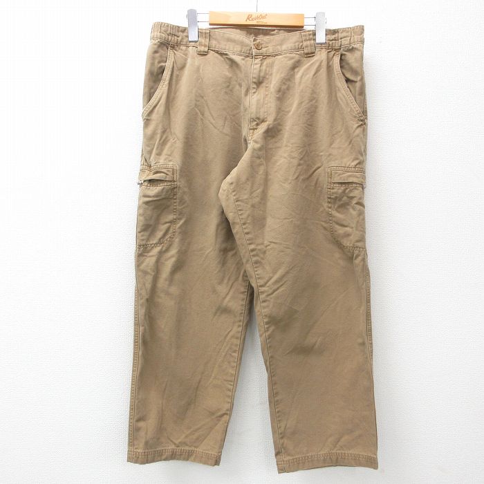 【20%OFF】W38★古着 エルエルビーン LLBEAN カーゴ パンツ メンズ 00年代 00s コットン 茶系 ブラウン 【spe】 25apr21 中古 ボトムス ロング