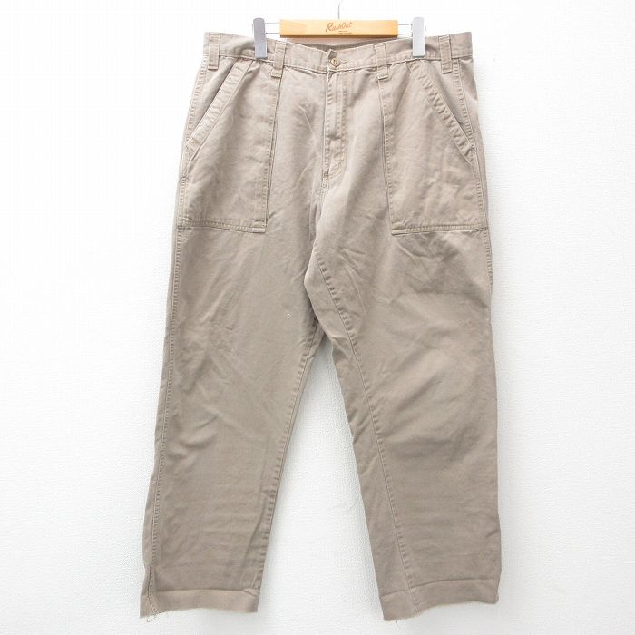 【50%OFF】W37★古着 セントジョンズベイ ベイカー パンツ メンズ 00年代 00s コットン ベージュ系 カーキ 【spe】 25apr21 中古 ボトムス ロング